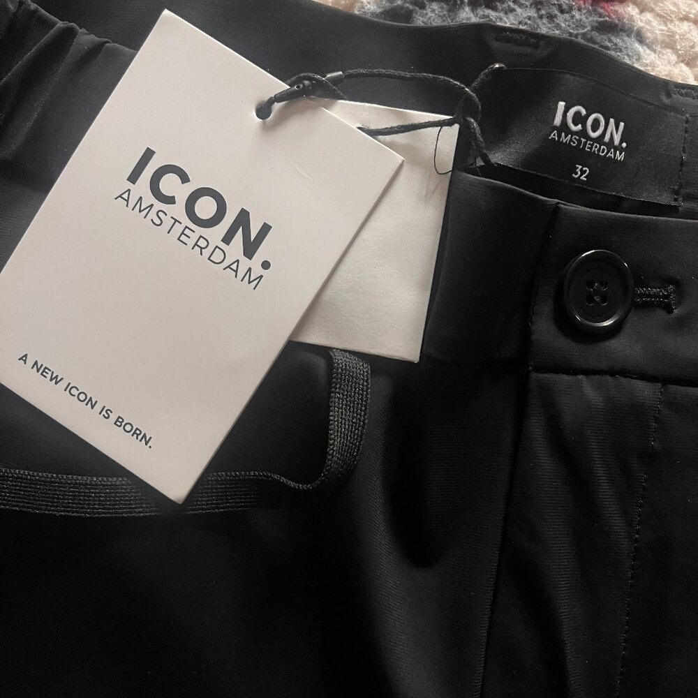 ICON Amsterdam The 24/7 Trousers, Black, Men's 32